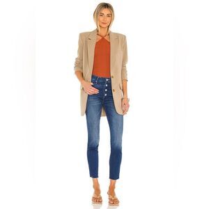 Mother the Pixie Ankle Fray Raw Hem Jeans in Second Thyme Around 24